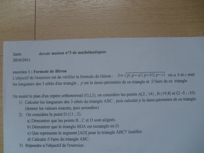 voici l'exercice