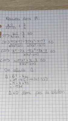 Etapes réalisées