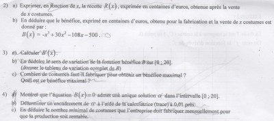 Exo 2 4) petit a) et b)