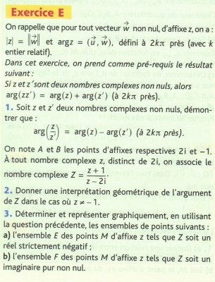 C'est l'exercice E que j'ai à faire.<br />Merci