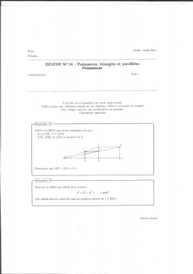 dm 4ème exercice 1