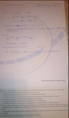 L'exercice et mes réponses