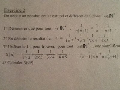 Énoncé de l'exercice