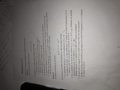 Je reste bloquée sur la 1)b)  je vois pas comment faire ...