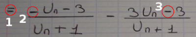 Le numérateur de ta fraction.