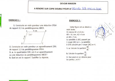 Bonjour voici un devoir maison mais je ne comprend pas l'exercice 1 pouvez vous maider ? merdi par avance <br />Malvyna 4°